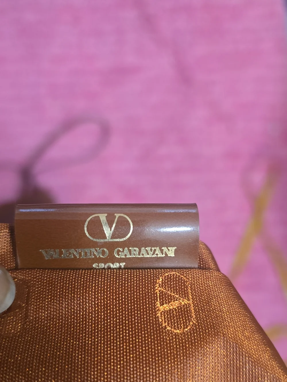Valentino Garavani Brown Leather & Mesh Top Handle Backpack - Picture 12 of 16